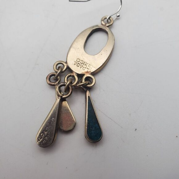 Sterling silver tribal native earrings - Picture 3 of 6